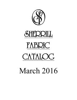 SHERRILL FABRIC CATALOG