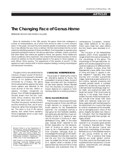 The Changing Face of Genus Homo