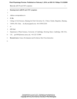 Du et al. miR159 and CMV symptoms Running