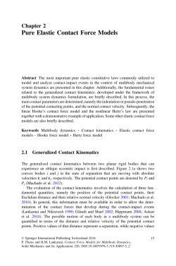Pure Elastic Contact Force Models