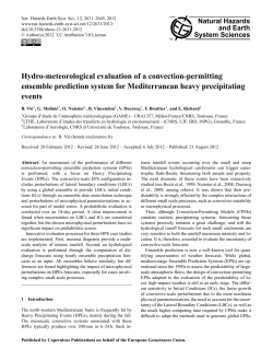 Hydro-meteorological evaluation of a convection