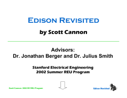 Edison Revisited - CCRMA