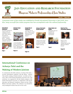 Latest e-Newsletter - Jain Education and Research Foundation
