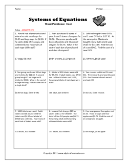 Systems of Equations