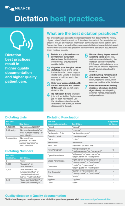 Dictation best practices infographic