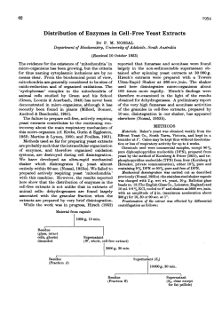 Distribution of Enzymes in Cell