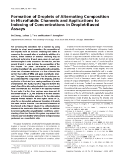 Formation of Droplets of Alternating Composition in Microfluidic