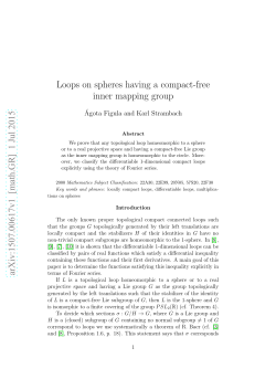 Loops on spheres having a compact