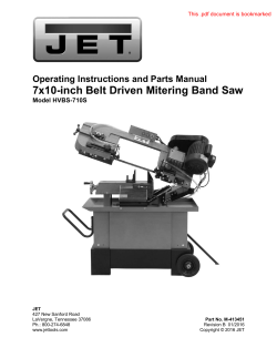 7x10-inch Belt Driven Mitering Band Saw