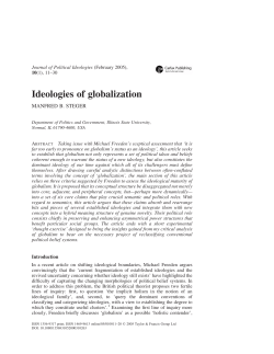 Ideologies of globalization