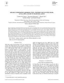 SPECIES COMPOSITION, REPRODUCTION, AND BODY SIZE OF