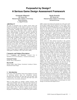 Purposeful by Design? A Serious Game Design