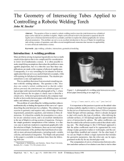 The Geometry of Intersecting Tubes Applied to Controlling a Robotic