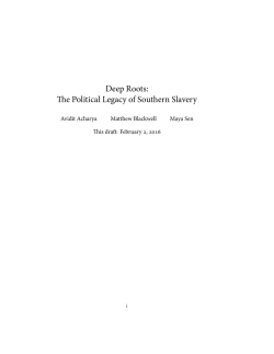 The Political Legacy of Southern Slavery