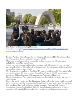 The Battle over Remembering Hiroshima rkoerselman June 6