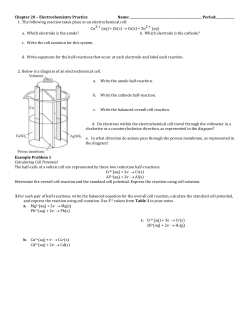 Practice: Chapter 20 PreAP