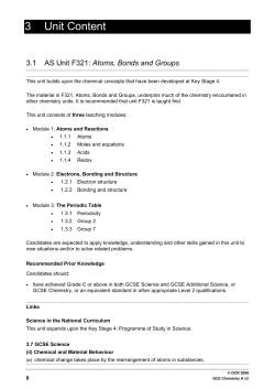 3 Unit Content - St Paul`s School Intranet