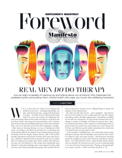 real men do do therapy