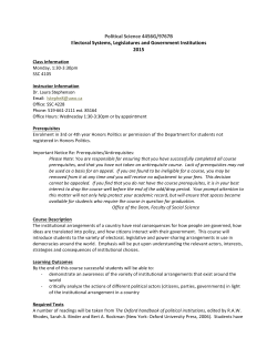 4456G/9767B - Western University Political Science