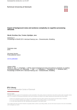 Impact of background noise and sentence complexity on