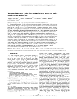 Dansgaard-Oeschger cycles: Interactions