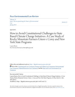 How to Avoid Constitutional Challenges to State Based Climate