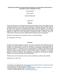 Social Discount Rate for Public Investment Projects for