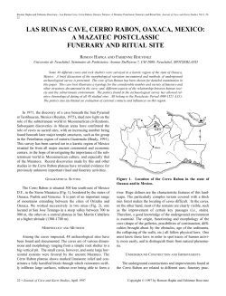 LAS RUINAS CAVE, CERRO RABON, OAXACA, MEXICO: A