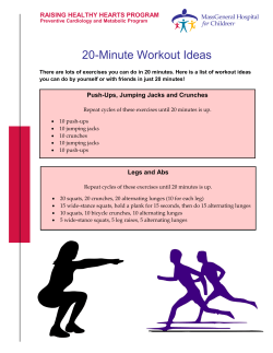 20-Minute Workout Ideas - Massachusetts General Hospital