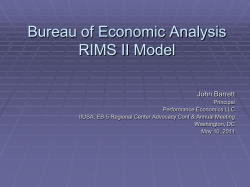 Bureau of Economic Analysis RIMS II Model