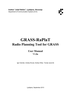 GRASS-RaPlaT - E6-IJS