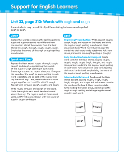Unit 33, page 210: Words with ough and augh