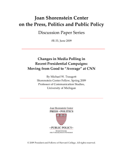 Changes in Media Polling in Recent Presidential Campaigns