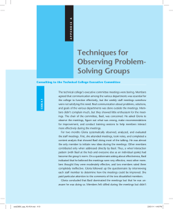 Techniques for Observing Problem