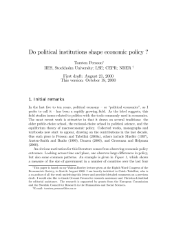 Do political institutions shape economic policy