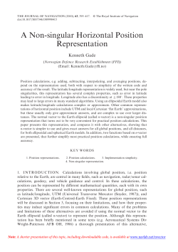 A Non-singular Horizontal Position Representation