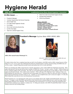 Hygiene Herald - Illinois Dental Hygienists` Association