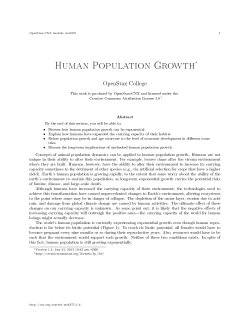 Human Population Growth