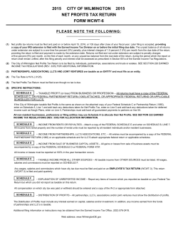 net profits tax return form wcwt