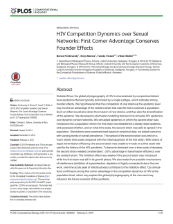 HIV Competition Dynamics over Sexual Networks: First