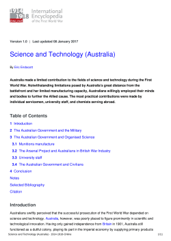 Science and Technology (Australia) | International Encyclopedia of