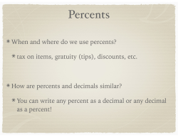 Percents