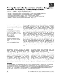 Probing the molecular determinants of aniline dioxygenase