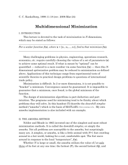 Multidimensional Minimization