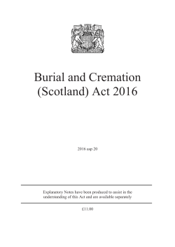 Burial and Cremation (Scotland) Act 2016