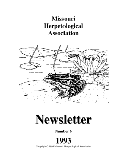 Missouri Herpetological Association Newsletter #6 (1993)