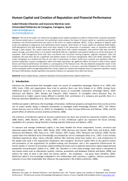 Human Capital and Creation of Reputation and Financial Performance
