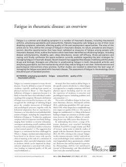 Fatigue in rheumatic disease: an overview