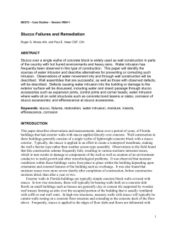 Stucco Failures and Remediation - National Institute of Building