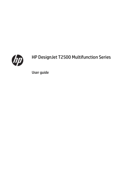 HP DesignJet T2500 Multifunction Series User guide - HP
